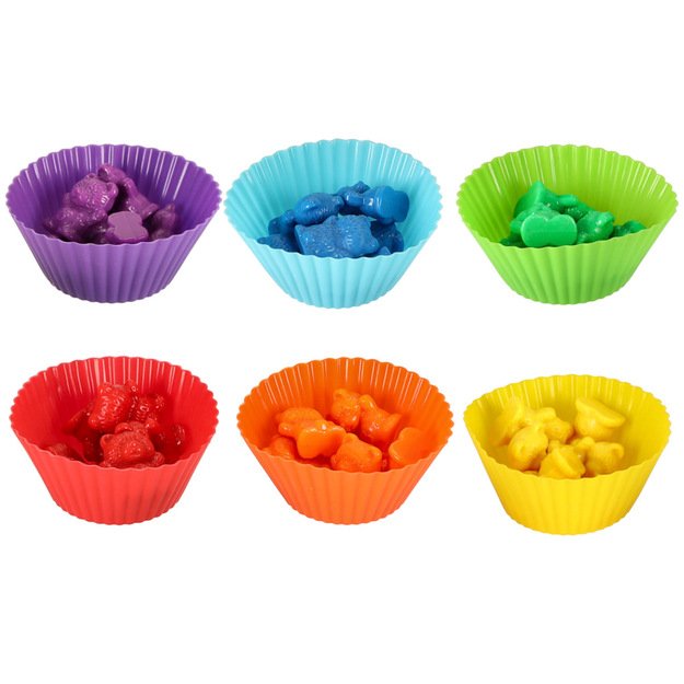 Montessori Meškučiai rūšiavimo žaidimas mokymuisi skaičiuoti