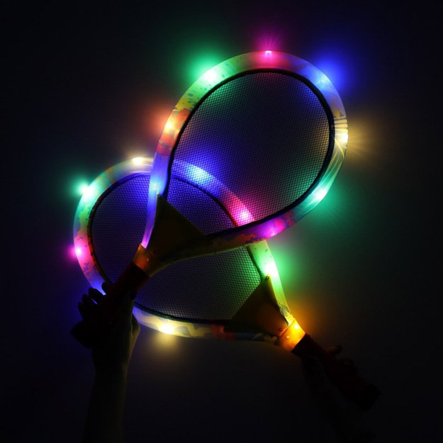 LED &scaron;viečiančios teniso raketės + smiginis