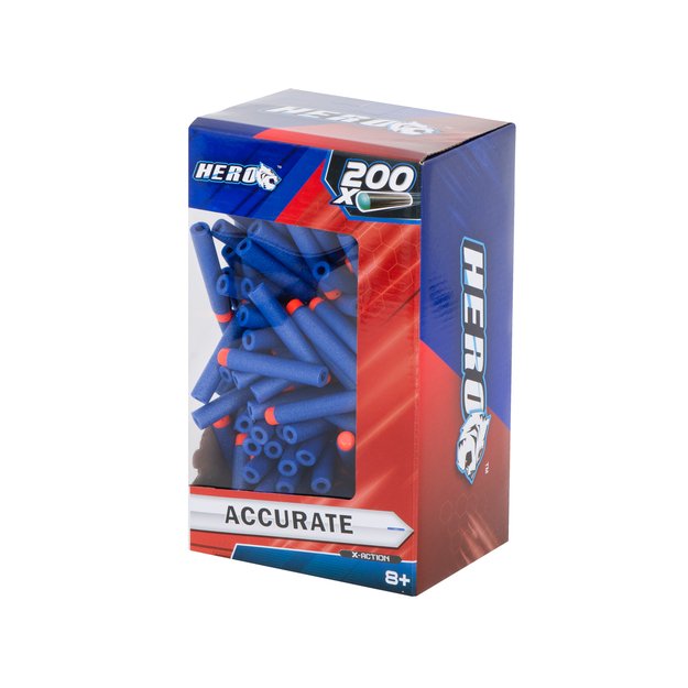 Strėlės, suderinamos su NERF 7,2 cm paleidimo įrenginiu BOX 200 vnt. 22