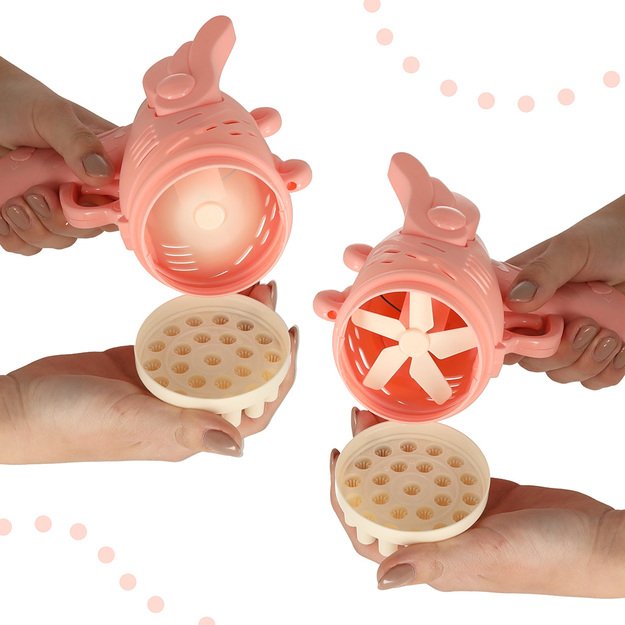 Muilo burbulų pistoletas muilo burbulai su sparnais rožinės spalvos