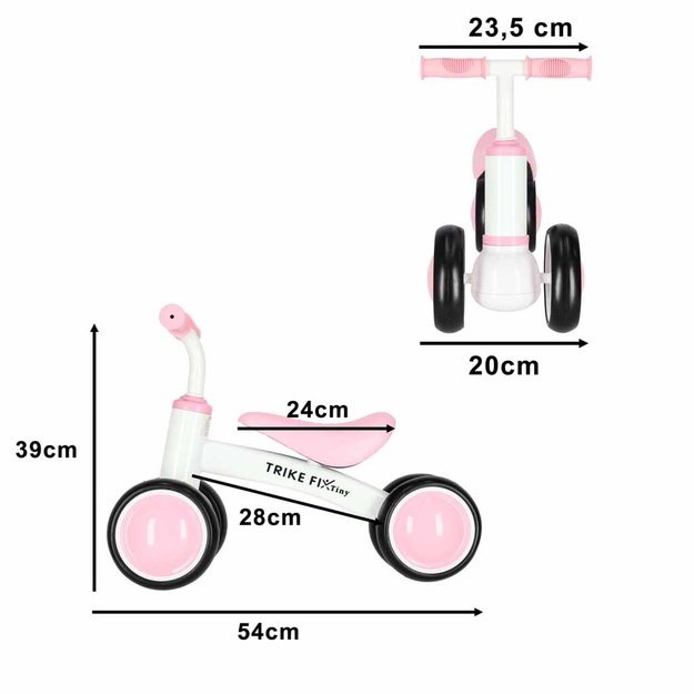 Trike Fix Tiny V2 krosinis dviratis rožinės spalvos