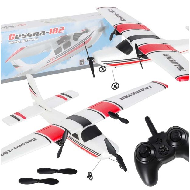 Nuotoliniu būdu valdomas  Cessna 182  sklandytuvas aerobatas 2,4 GHz orlaivis