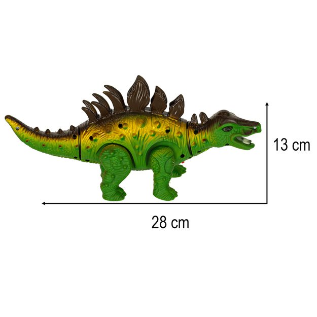 Nuotoliniu būdu valdomas dinozauras RC Stegozauras eina šviečia riaumoja 20