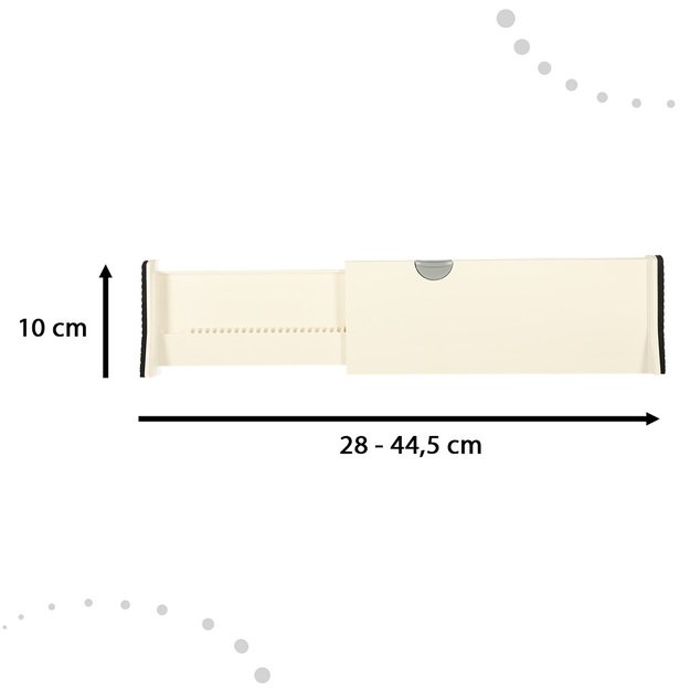 28-44,5 cm stalčių skirtukų organizatorius