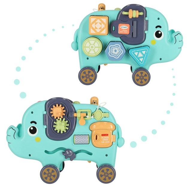 Interaktyvus montessori dramblys, užimtumo lenta