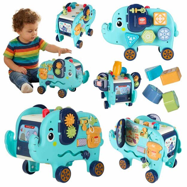 Interaktyvus montessori dramblys, užimtumo lenta