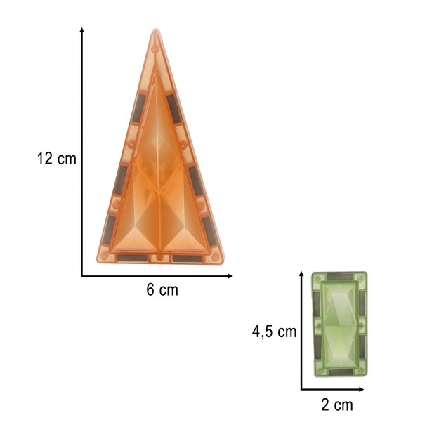 3D konstruktorius magnetinės kaladėlės, šviečiantis gyvūnų parkas 90 el.