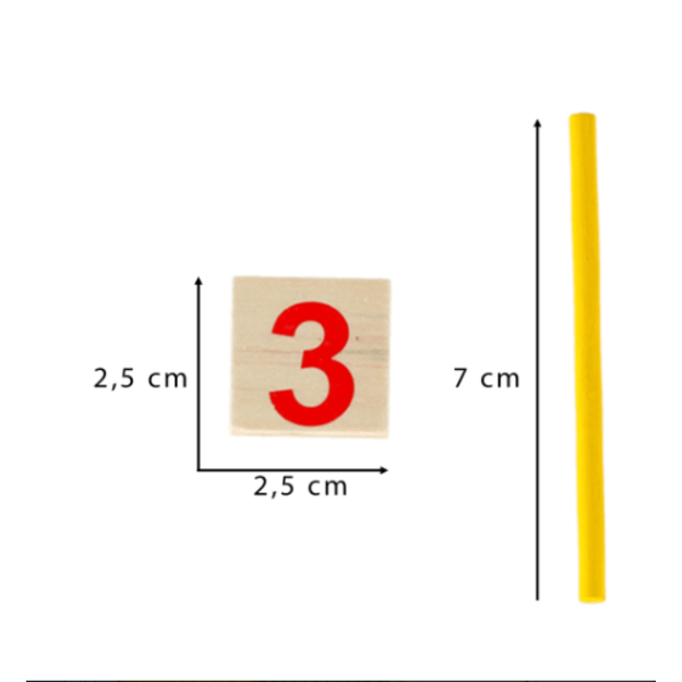 Montessori mokomieji skaičiavimo pagaliukai/lazdelės + skaičiai