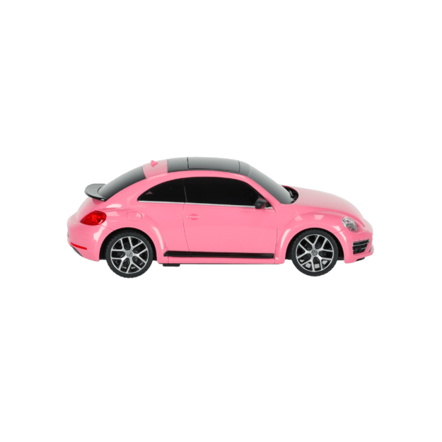 RC Volkswagen Beetle rožinis automobilis mašinėlė su pulteliu