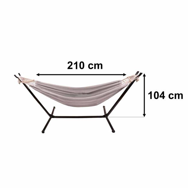 Hamakas su stovu sodo sūpynės stovas hamakas stovas didelis stiprus + dangtis 200cm 100kg