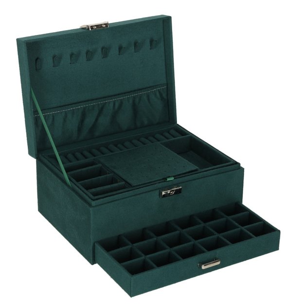 Juvelyrinių dirbinių dėžutės organizatorius žalias