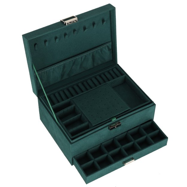 Juvelyrinių dirbinių dėžutės organizatorius žalias