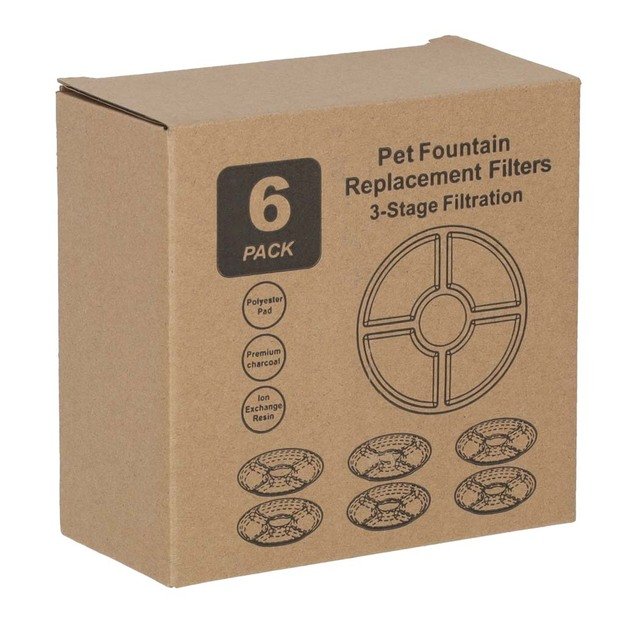 &Scaron;unų ir kačių geriamojo fontano pakaitiniai filtrai, 6 vnt.