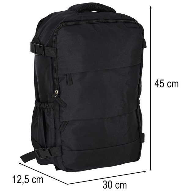 Bagažo kelioninė kuprinė juoda 45x30 cm