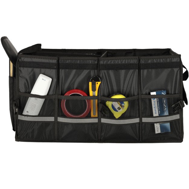 Automobilio bagažinės organizatoriaus krep&scaron;ys su at&scaron;vaitais 60X35X30