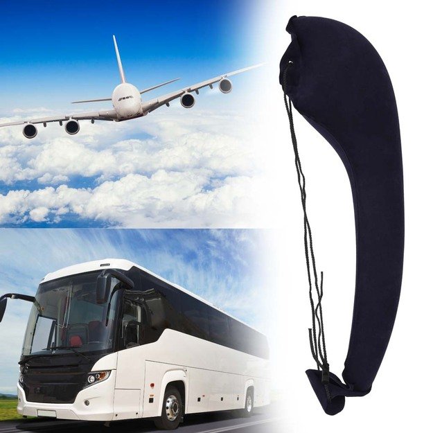 Pripučiama &scaron;oninė kelioninė pagalvėlė su tvirtinimo įtaisu