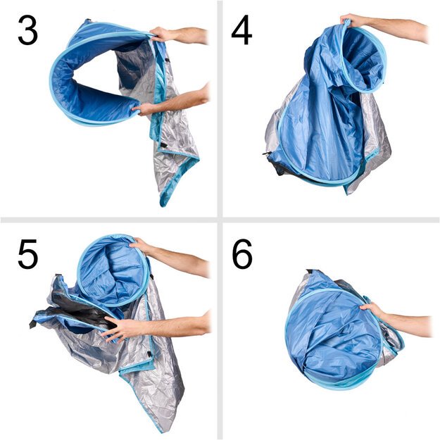 Savaime sulankstoma sodo paplūdimio palapinė mėlyna