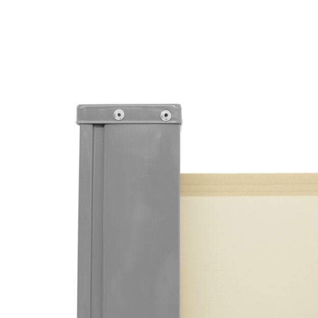 LUARO kampinė &scaron;oninė terasos markizė su i&scaron;traukiamu ekranu 180 x 620 cm, smėlio spalvos