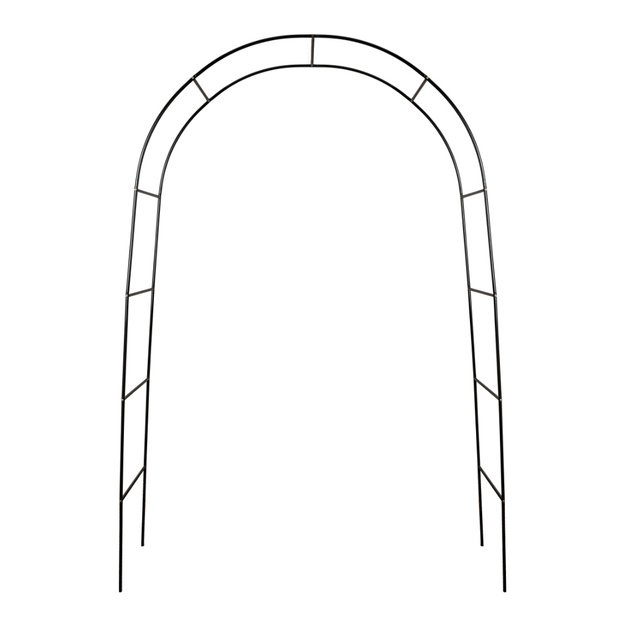 Sodo pavėsinės arkos laikiklis rožėms, gėlėms, gebenėms, vijokliniams augalams, metalas 240 x 140 cm