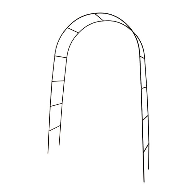 Sodo pavėsinės arkos laikiklis rožėms, gėlėms, gebenėms, vijokliniams augalams, metalas 240 x 140 cm