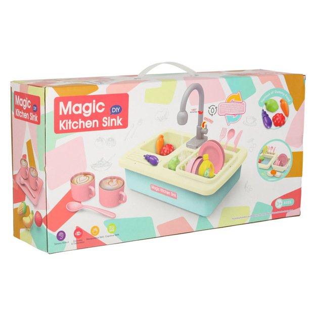 Vaiki&scaron;ka indų plovimo kriauklė su priedais vandens virdulys indukcinė kaitlentė XXL mėlyna