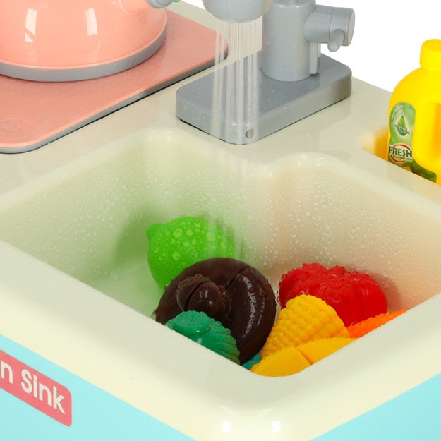 Vaiki&scaron;ka indų plovimo kriauklė su priedais vandens virdulys indukcinė kaitlentė XXL mėlyna