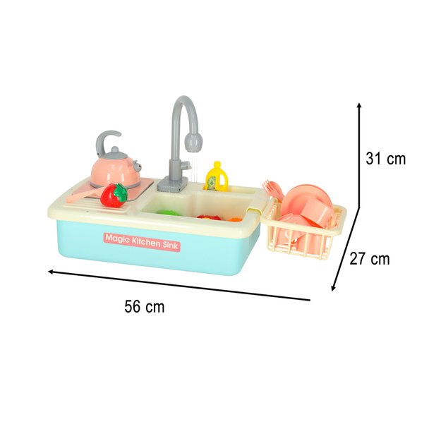 Vaiki&scaron;ka indų plovimo kriauklė su priedais vandens virdulys indukcinė kaitlentė XXL mėlyna