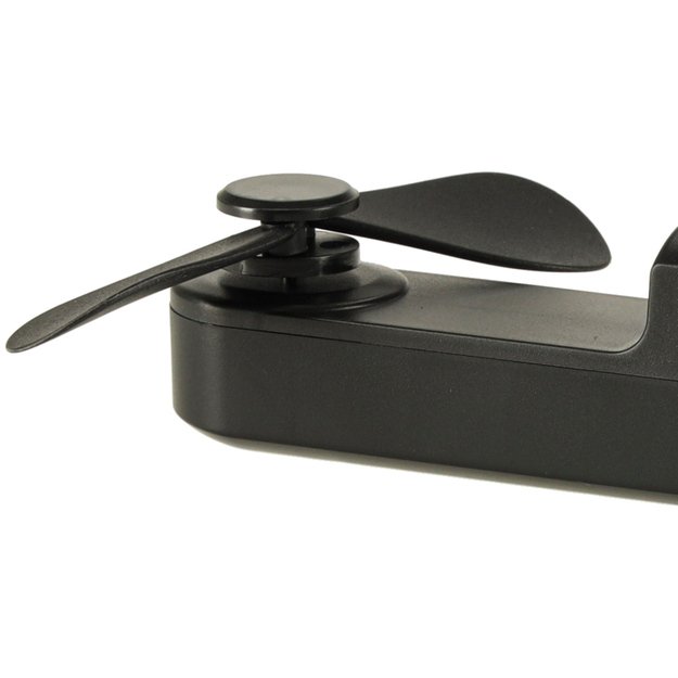 Stalinis ventiliatorius mini rankinis sulankstomas ventiliatorius ne&scaron;iojamas USB juodas