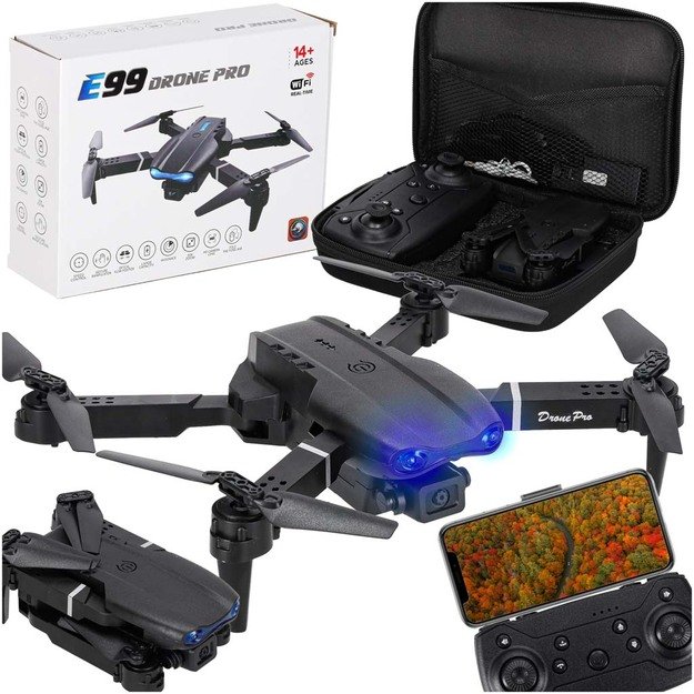RC dronas E99 Pro dviguba kamera 720P be galvos