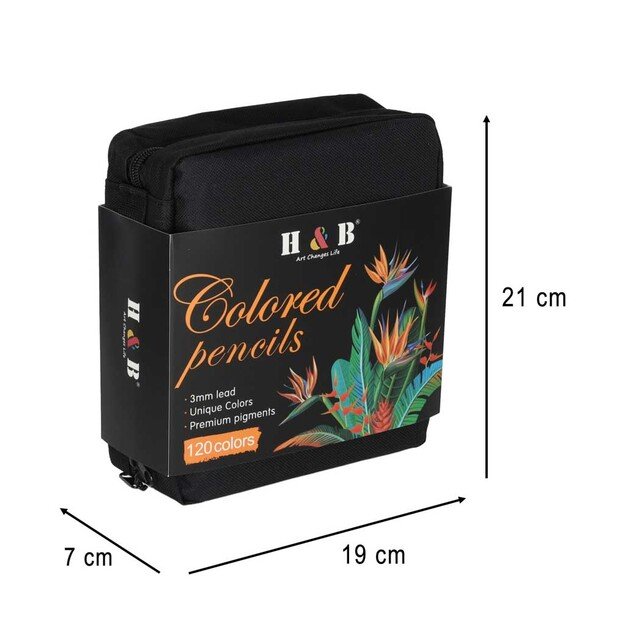 Spalvoti pie&scaron;tukai dėkle, 120 vnt.