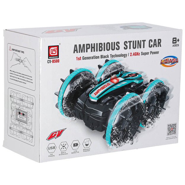 Nuotolinio valdymo automobilis amfibija, valdomas gestais 4x4 360 2.4GHz 3.7V
