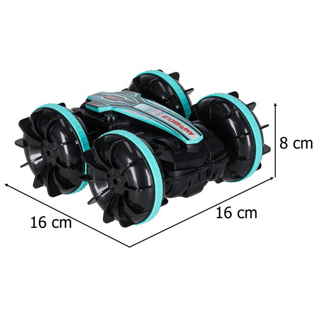 Nuotolinio valdymo automobilis amfibija, valdomas gestais 4x4 360 2.4GHz 3.7V