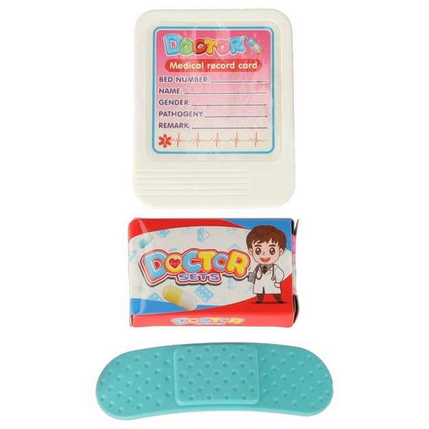 Gydytojo rinkinys lagamine maži gydytojo reikmenys garso lemputės