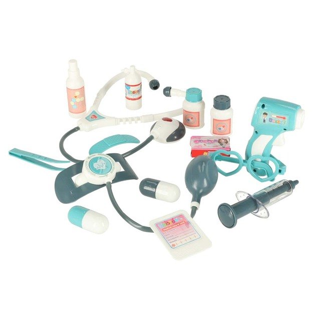 Gydytojo rinkinys lagamine maži gydytojo reikmenys garso lemputės