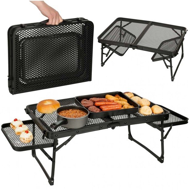 LUARO turistinis stalas kempingo maitinimo sulankstomas stalas 87 x 60 x 40 x 27 cm