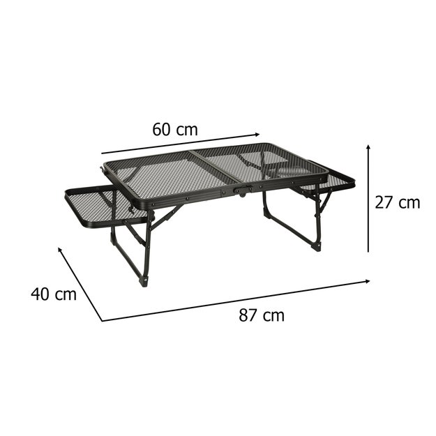 LUARO turistinis stalas kempingo maitinimo sulankstomas stalas 87 x 60 x 40 x 27 cm