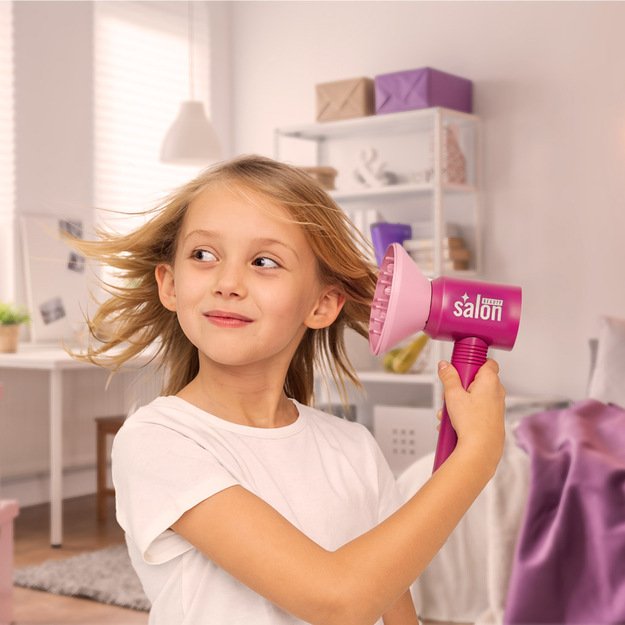 Kirpyklų rinkinys vaikams plaukų džiovintuvas plaukų tiesintuvas &scaron;viesos garsas 15 vnt.