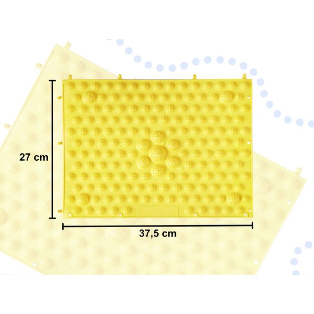 Sensorinio masažo korekcijos kilimėlis geltonas