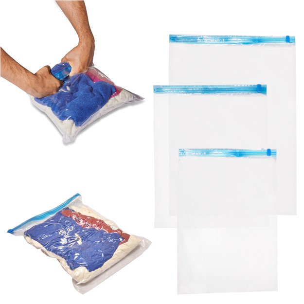 Vakuuminiai ritininiai mai&scaron;eliai drabužiams 9 vnt. 3 dydžiai 35x50cm, 40x50cm, 50x70cm