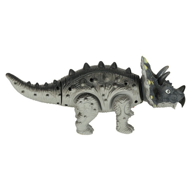 Nuotoliniu būdu valdomas dinozauras RC Triceratops vaikšto šviečia riaumoja 7