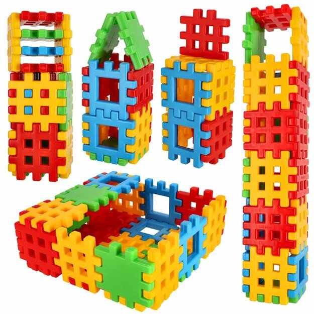 Statybinių blokų kubas 48 elementai