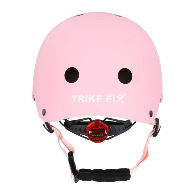Trike Fix vaiki&scaron;kas dviratininko &scaron;almas reguliuojamas LED S 48-54cm rožinis