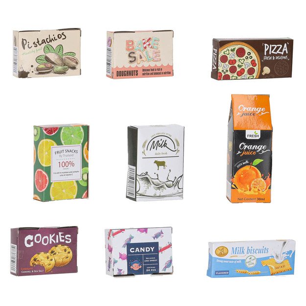 Vaikiška parduotuvė su kasos aparatu, vežimėliu ir priedais