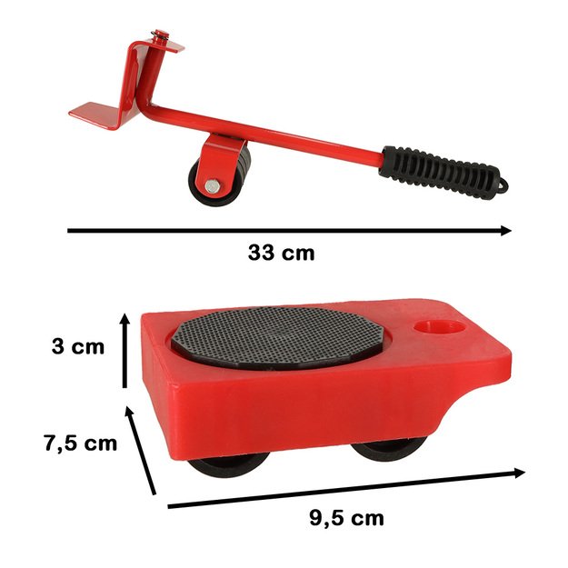 Transportavimo ritinėliai baldų pervežimo rinkinys 5in1