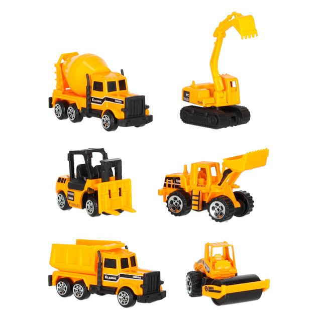 Sunkvežimis - garažas su statybiniais automobiliais / mašinomis