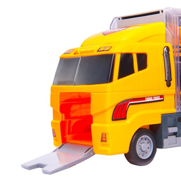 Sunkvežimis - garažas su statybiniais automobiliais / mašinomis