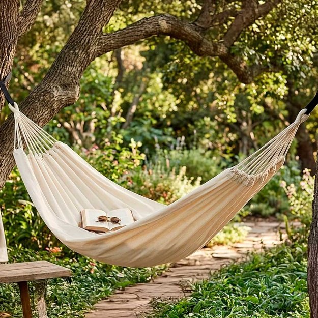 Sodo hamakas boho 200cm ecru