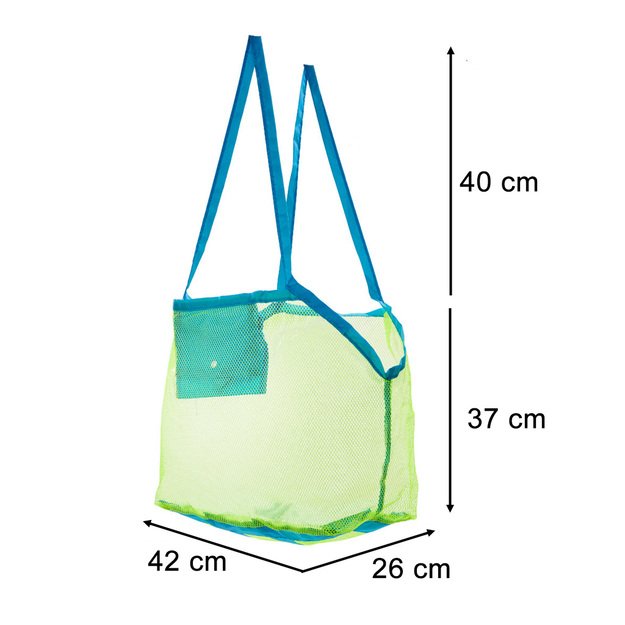 Paplūdimio tinklinis krepšys pirkinių žaislams didelis XXL