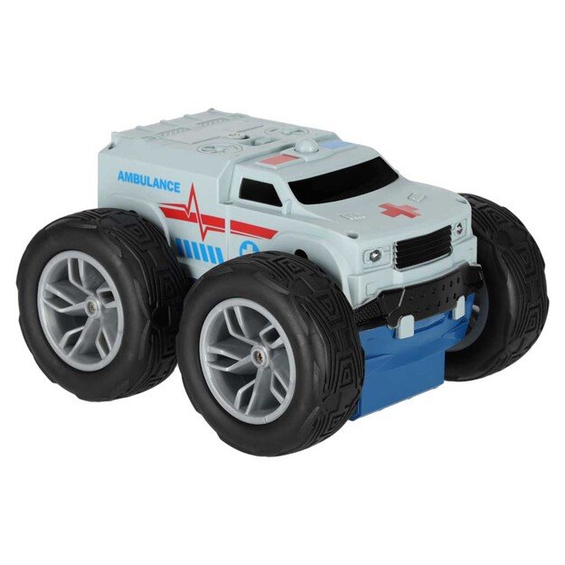 Nuotolinio valdymo automobilis  Revolt 2 Sided Rescue Racer mega transformacija 360 4WD sukimasis