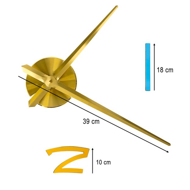 Sieninis laikrodis su lipdukais 1 skaitmeninė spalva 100-120cm